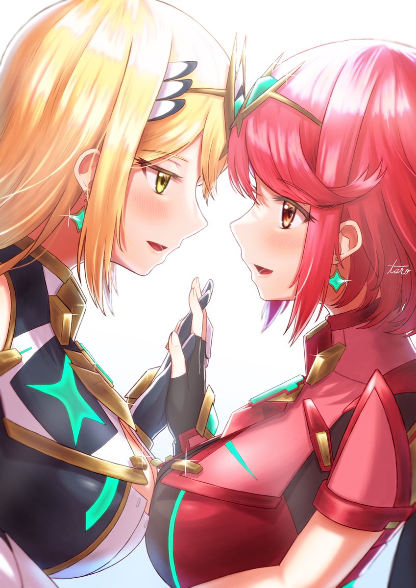 ホムラ(ゼノブレイド2) 「8月はこの4枚+固定ツイのショートヒカリちゃんでした!
たくさん見てくださってあ」|taroのイラスト