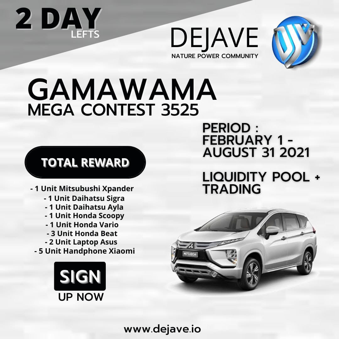 nandodejave's tweet photo. 2 More Days #gamawama will end
Have you registered ?
Register now and collect as many points as possible ๐ค๐
More Info
https://t.co/aFJbMlqkeG
#djv #trx #justswap #gamawama #event #CryptoGiveaway #Cryptocurency #trading #Contest #liquiditypool #Defi #tronlink https://t.co/AIF4nUXfTm
