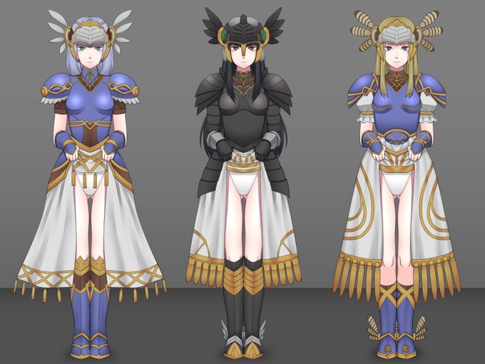 pixivリクエストにてヴァルキリープロファイル 戦乙女三姉妹のパンツ見せボテ腹ハイグレ洗脳を描かせていただきました!
清楚で神々しい彼女たちが見るも無残なハイレグ姿にされ、ボテ腹になってもなお機械的にハイグレを強要されています。着込んだ姿からのギャップが大きくなるよう頑張りました! 