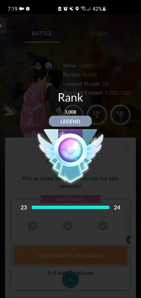 I hit legend and this season's legend pose reminded me of the attack on titan salute. Heres two pictures of all the pokemon I used to hit legend with across all the leagues
