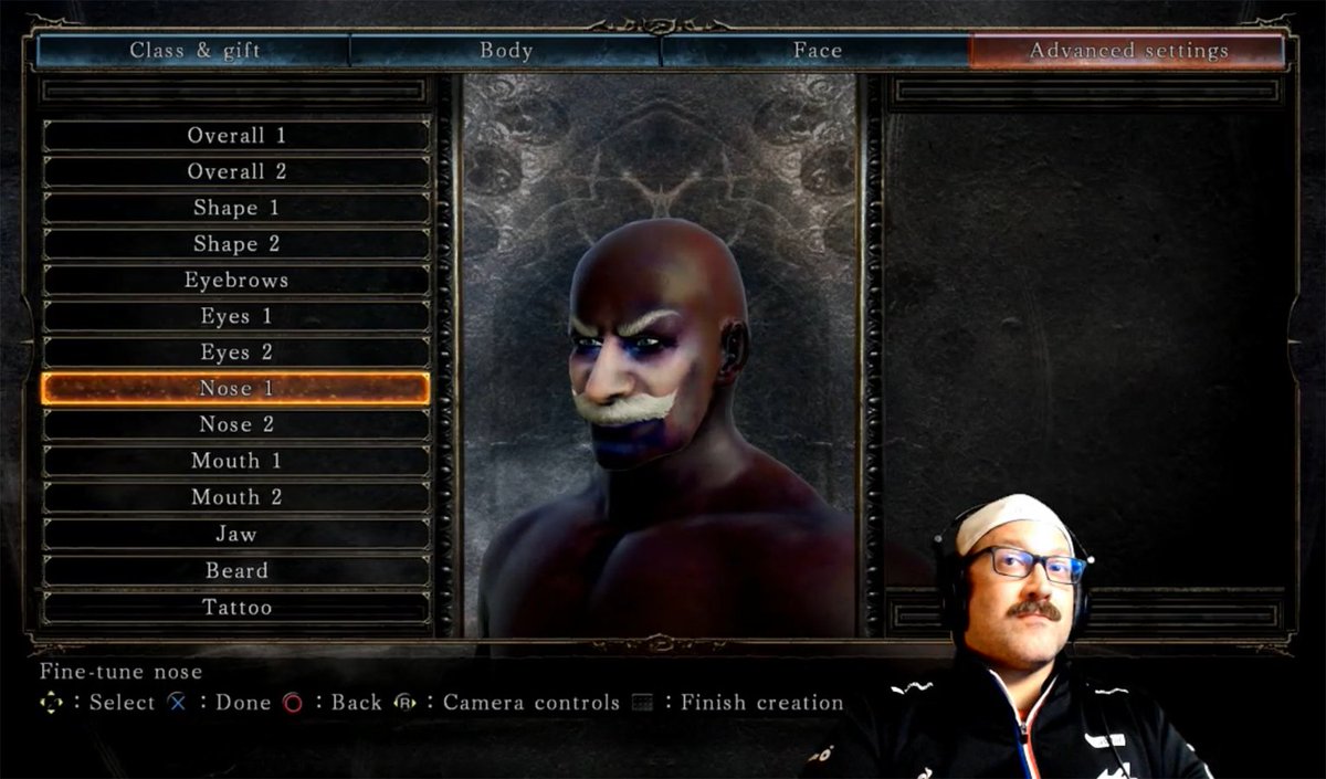 rdtvtv's tweet photo. Purple skin and white mustache? Done. Met some undead ground monkeys, and died. Met some undead piggies. Rolled backward to ready an attack. Rolled into a deep pit and died. Embrace the pain. Soul Sacrifice Saturday. #DarkSouls2 #punishment #rdtv
https://t.co/9XCI6QFSly https://t.co/dfx9BRDQlA