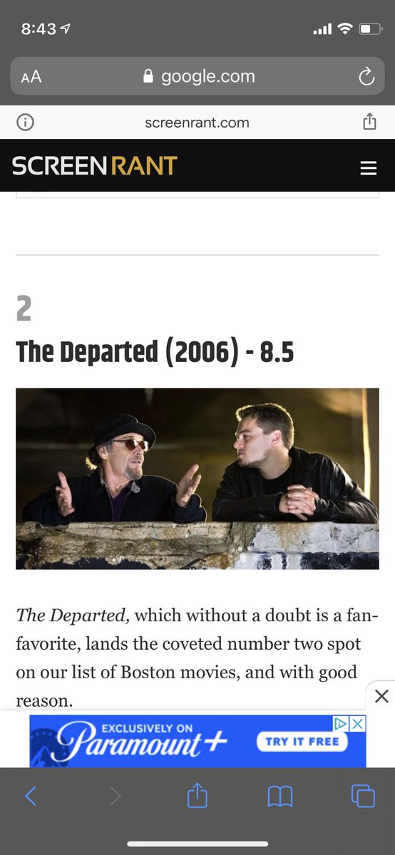 CFio14's tweet photo. @MikeyStackz95 Multiple sources confirm The Departed is a top 3 Boston movie https://t.co/uLsGsWDcqu