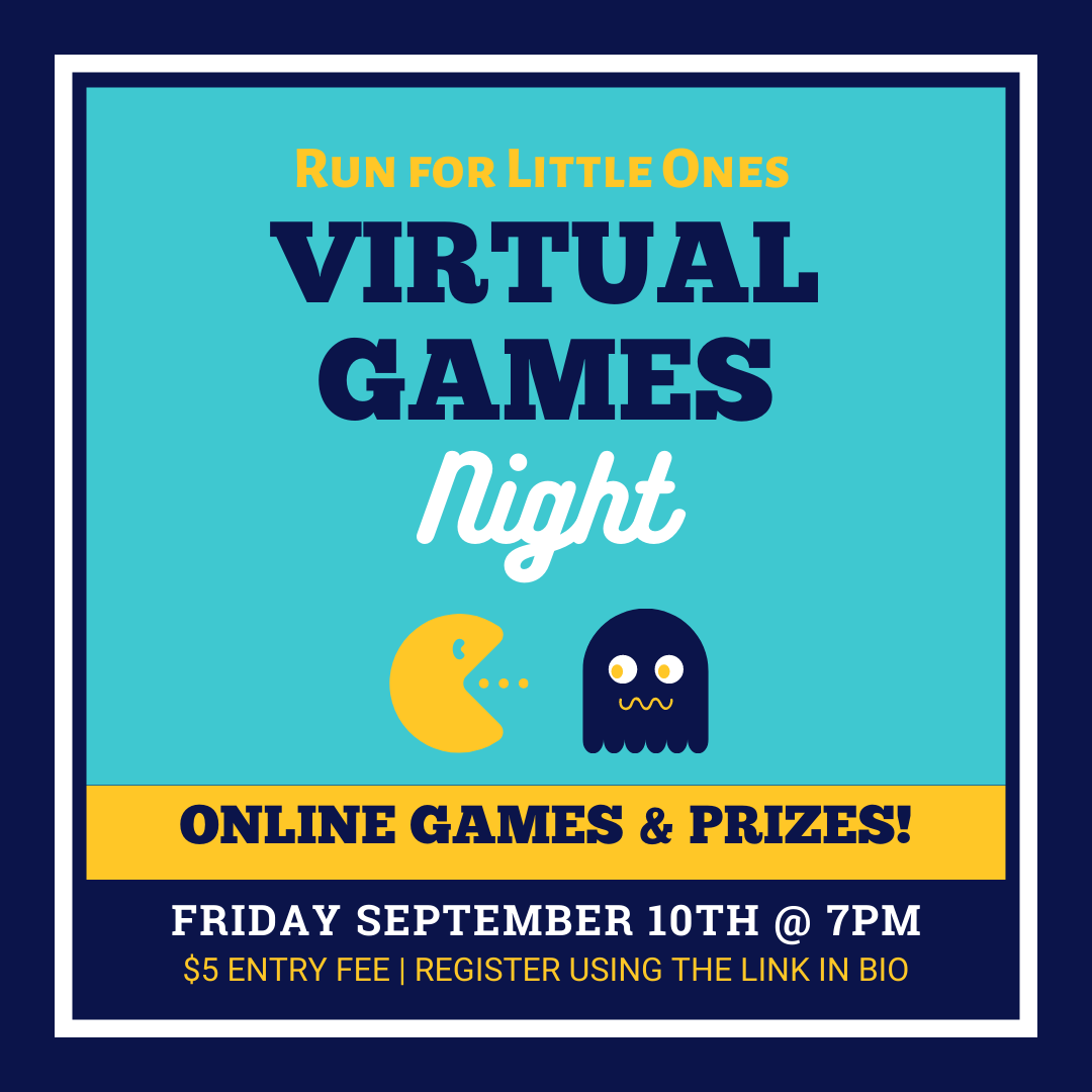 Run4LittleOnes's tweet photo. Run for Little Ones is hosting a virtual games night on Friday, September 10th at 7PM! Join us for fun online games and prizes. All proceeds benefit the Neonatal Intensive Care Unit at the Alberta Children’s Hospital. Team and individual registrations are welcome! Link in bio https://t.co/iv3SHAeTwE
