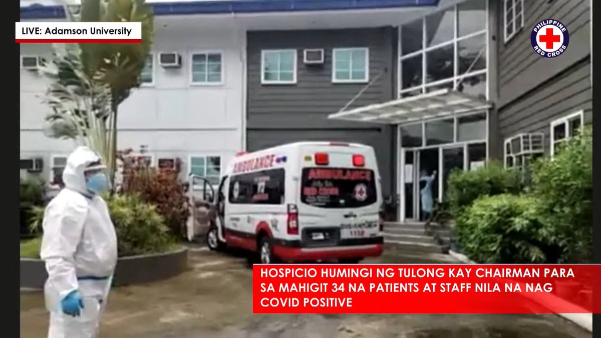philredcross's tweet photo. ๐ฅ๐ดHAPPENING NOW: Paglipat ng mga #COVID19 positive patients ng #HospicioDeSanJose tungo sa PRC Isolation facility sa Adamson University
๐Link: https://t.co/XTyXjOOdkn
#FrontlinersPH #COVID19Response #AlwaysFirstAlwaysReadyAlwaysThere #HopeBeginsWithTheRedCross https://t.co/lWtJs5ciWE