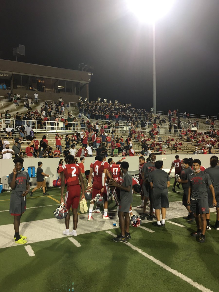 DeanColbert5's tweet photo. Congratulations to the MacArthur Generals Varsity Football Team for their Big 20-14 Win vs Ft. Bend Austin!  Go Big Red! ⁦⁦@AthleticsAisd⁩ ⁦@AldineSports⁩ ⁦@drgoffney⁩ ⁦@KatyRoede⁩ https://t.co/rqRAPRzhJM