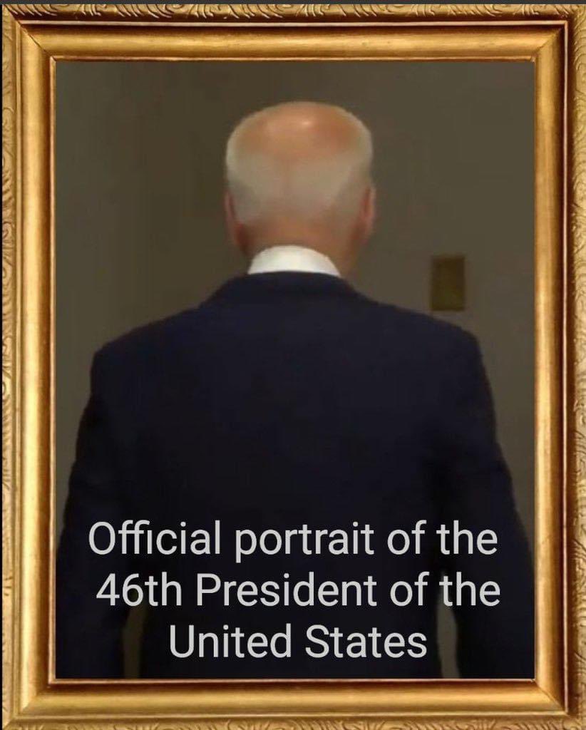 CouchPotatoSJW's tweet photo. Official portrait of the 46th President of the United States Joe Biden https://t.co/dT4cw52wLi