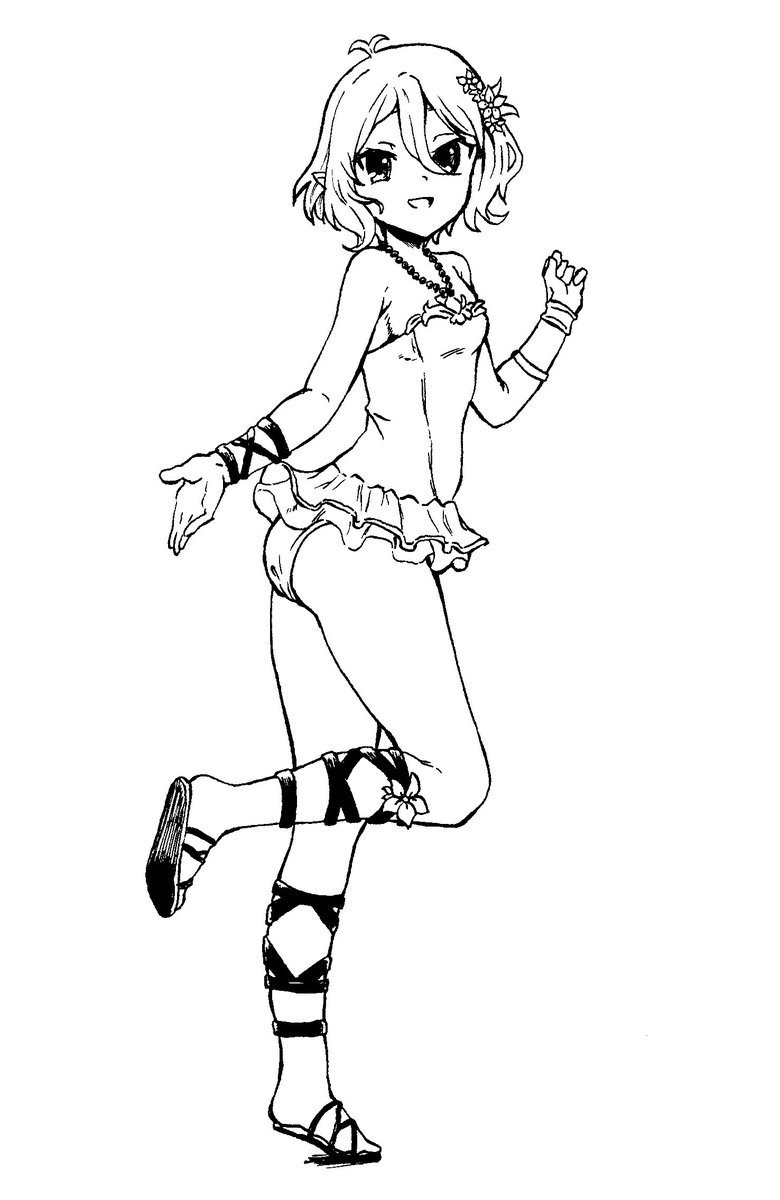 コッコロちゃんのフィギュアをアナログで模写してペン入れて取り込んでみました
←モノクロ グレー→
やっぱモノクロで取り込むと線の汚さが出るなぁ
こんな実験に3時間もかけるな!原稿せい!って感じですね 