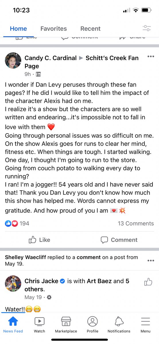 HedaAnne00's tweet photo. @danjlevy just thought you should know how much of an impact you make on people. This is just a small example. You saved my friends life and gave her a reason to smile with Schitts Creek when her daughter (my best friend) died of cancer. You inspire so many people in so many ways https://t.co/l1uY8jRUEa