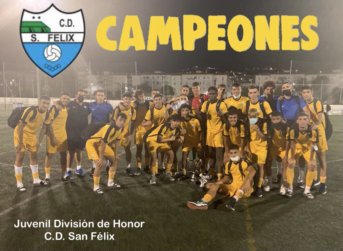 🔊 10º Torneo “ El Reto de Vivir Mejor”

🗣 Torneo en la categoría Juvenil División de Honor, durante la #pretemporada 2021/2022

🏆 ¡CAMPEONES! #CDSanFélix 

👏 ¡Enhorabuena campeones!

📱 #LosMejoresTorneosdeVerano
✌ <a href="/CD26_de_Febrero/">CD 26 De Febrero</a>