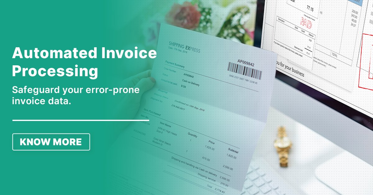 Datamaticsbpm's tweet image. If you are struggling with the costly and error-prone keying of invoice data, it might be time to consider #AutomatedInvoiceProcessing. Find out more on it here –  bit.ly/3f0Wgfm