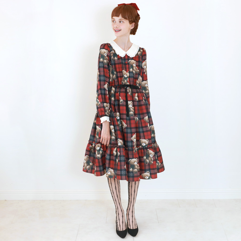 Emily Temple cute＊Teddy Bear Tartanワンピース
