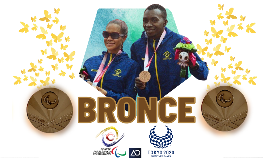 ArrebatoD's tweet photo. Angie Pabón, guiada por Luis Dahir Arizala, lograron la medalla de bronce en los 400 metros T11 de para atletismo. https://t.co/vIM3Zbvlg1
