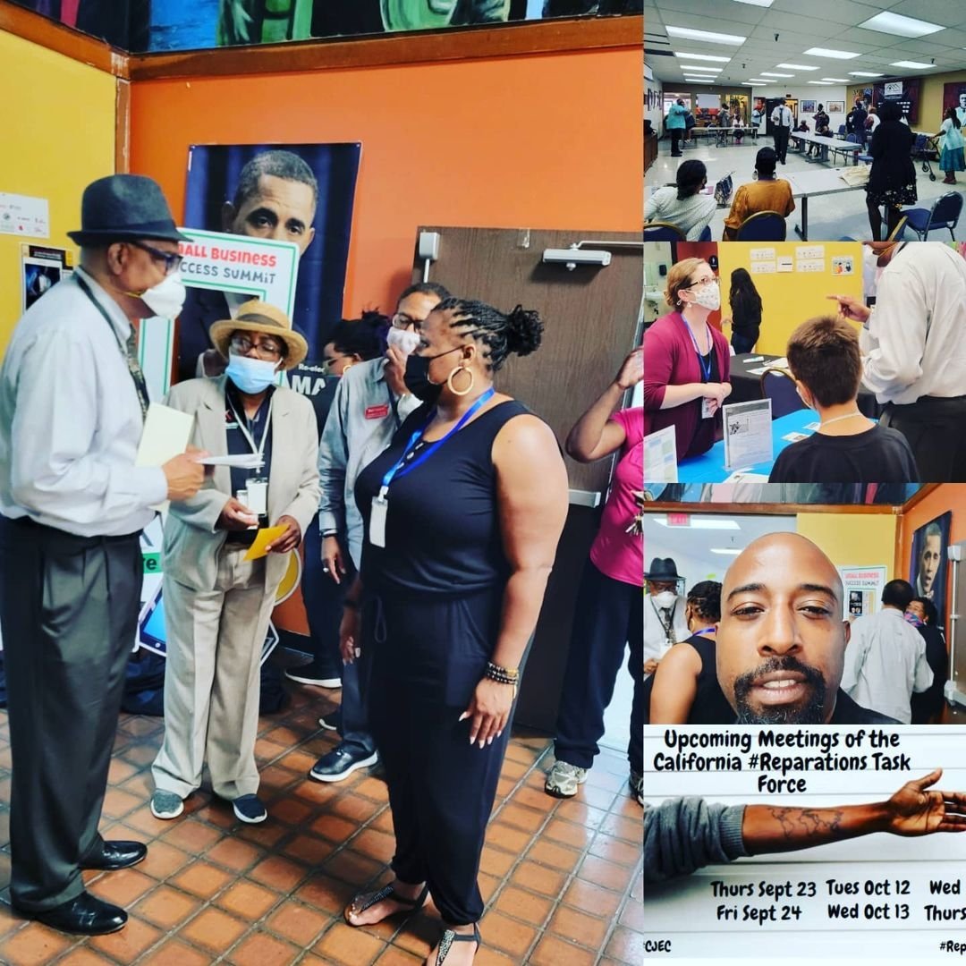 AmericanRedress's tweet image. Big S/o #ARCC @chrisorganizsac for #pullingup to the #sacbizsummit today to inform our Black Biz owners &amp;amp; Entrepreneurs about #CaliforniaReparations @cjecofficial #CJEC
