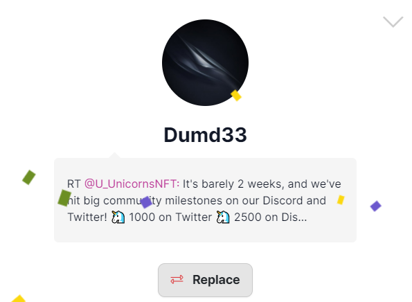 U_UnicornsNFT's tweet image. @Dumd33 is the winner! We have DM'ed you - congrats