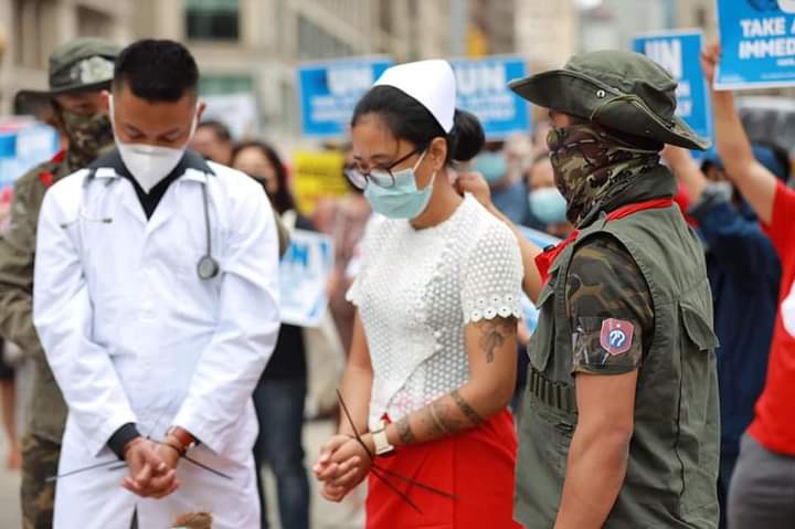 At NYC Flatiron Plaza in New York City, USA
 August 29 (local time, August 28 afternoon)
Recognize the NUG government and condemn the war terrorist group
 Ethnic groups born in Burma  Protest.
#KyawMoeTunRepresentsMyanmar 
#Aug29Coup 
#WhatsHappeningInMyanmar