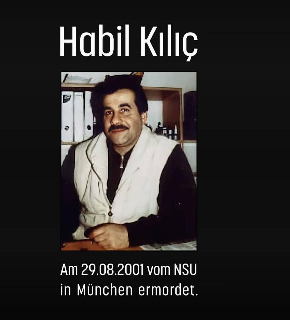 In Erinnerung an Habil Kılıç. Er wurde am 29. August 2001im Frischwarenladen seiner Familie in München vom NSU ermordet. Er wurde 38 Jahre alt und hinterließ seine Frau und eine Tochter.
#nsukomplexauflösen #Muenchen #rechtegewalt