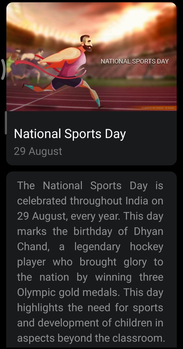 Happy National Sports Day. ⚽🏀🏈⚾🥎🎾🏐🏒🥅🏸🏓🎱🥏🏉🏑🥍🏏⛳🏹🎣🥊⛷️🎿🛷🥌⛸️🛹🥋🏂🏋🤺🤼‍♂️🤸‍♂️⛹🤾‍♂️🏌🧘‍♂️🏄🏊🤽‍♂️🚣🏇🧗‍♂️🚴🚵🎽🏅🎖🥇🥈🥉🏆