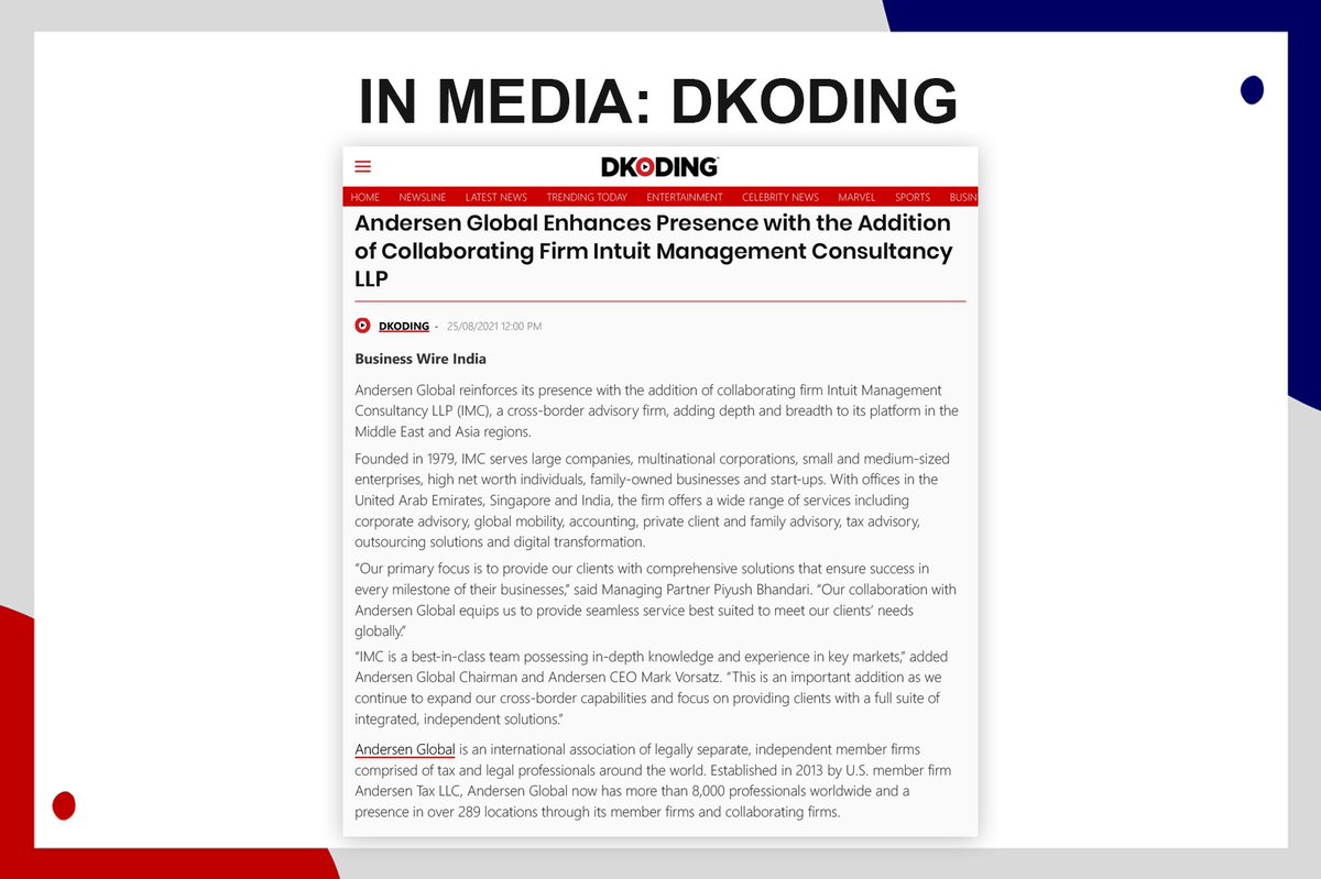 IMCAdvisory's tweet image. #IMCGroup collaboration with #AndersenGlobal news published in #DKODING. For more info... zcu.io/6zLN