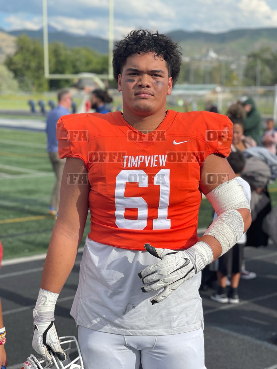 OFFA_Academy's tweet photo. 3⭐️ OT James Oloisio committed to Utah State anchors the left side #blindside of the offensive line  
#TBirdFootball #Aggies #OFFA #Elite #LinemenHQ #TrenchTownUSA @T_BirdFootball https://t.co/Rdw4dCasvD