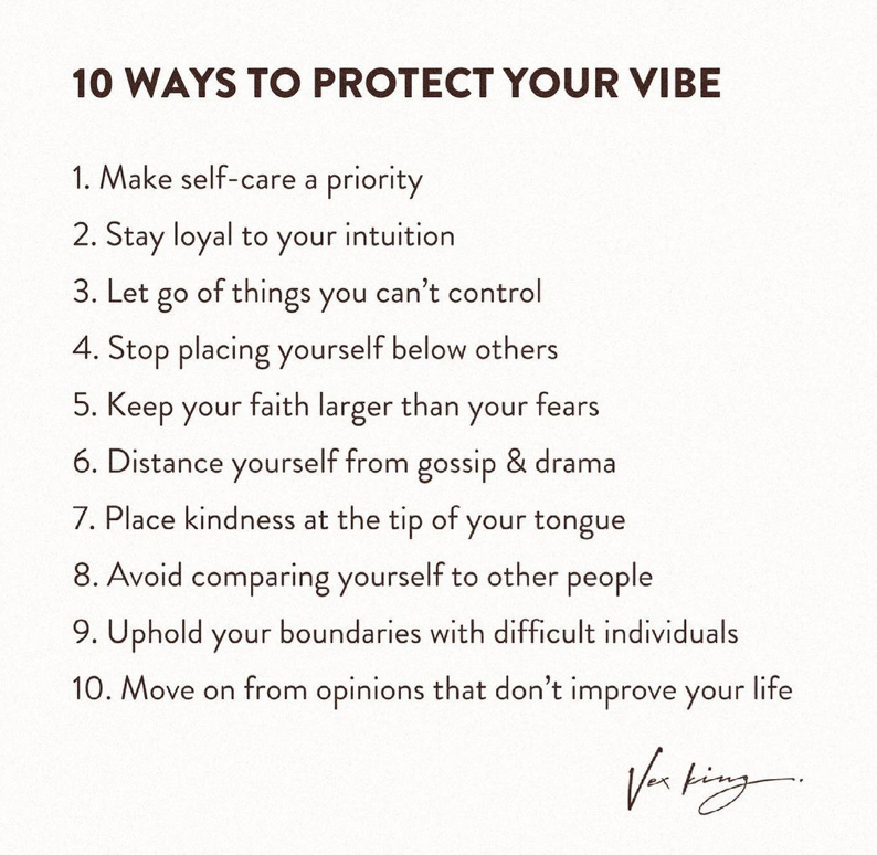 VexKingQuotes's tweet photo. 10 ways to protect your vibes by @VexKing https://t.co/K21ySIwyIc