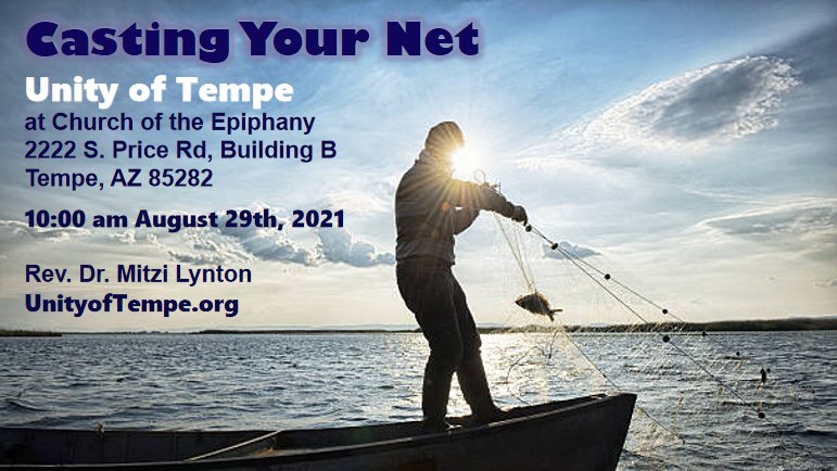 UnityofTempe's tweet image. CASTING YOUR NET
Sometimes, against all logical & practical experience, we're guided to follow a different path. But do we listen? Do we follow this guidance? This Sunday at 10:00 am join us to explore how "casting our nets" in a different direction can make all the difference.
