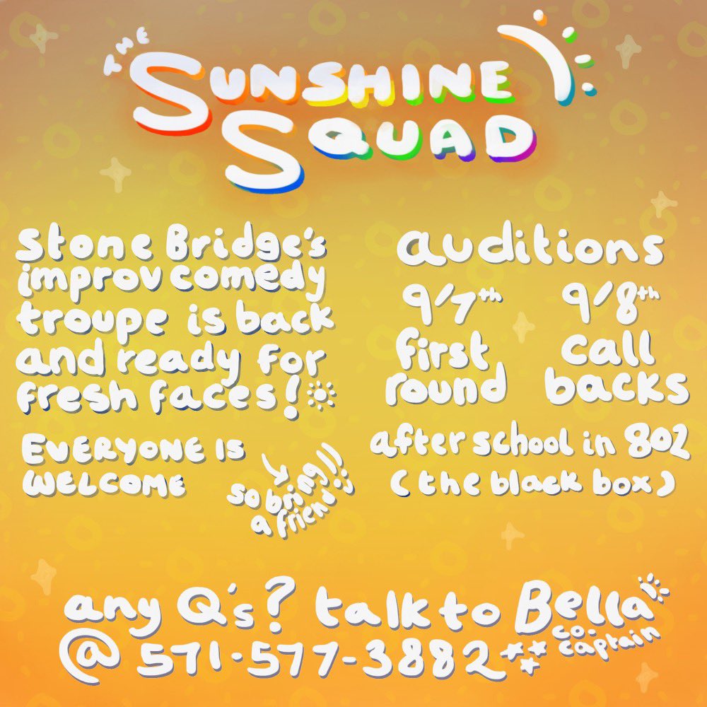 AUDITIONS 9/7 and 9/8 AFTER SCHOOL!!!