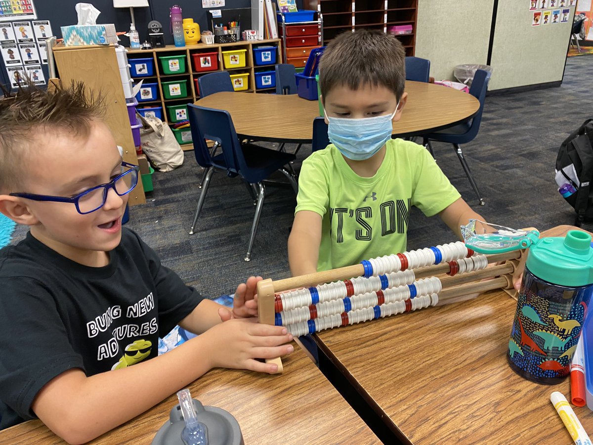 This past week in math, students focused on showing numbers in different ways (such as with dots on dice and beads on rekenreks). They practiced subitizing (instantly recognizing the number in a set) with hands-on, collaborative games and activities! <a href="/TheissKISD/">Theiss Elementary</a> <a href="/KleinISDMath/">Klein ISD Math</a>