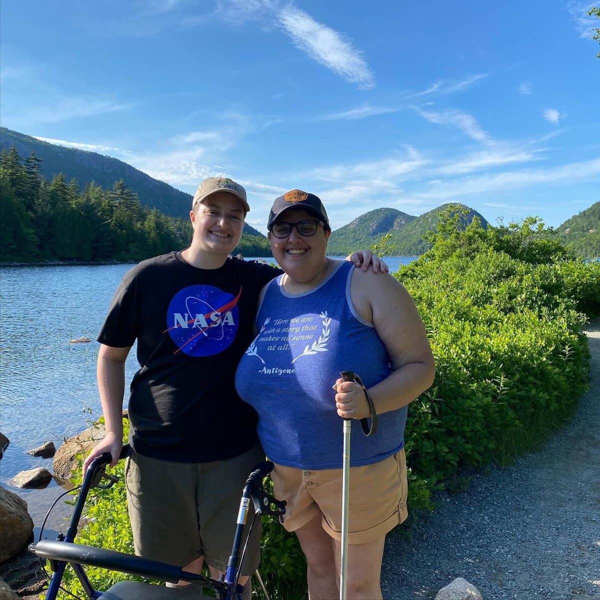 GitinSy's tweet photo. @GaySewerRat @NoaMaxwell_ I’m 23 &amp; I use a rollator! I know what you mean, it feels like people are used to seeing all ages in a wheelchair, and people don’t really notice a cane. But a walker is big and needs its own space and isn’t attached to you like a 🦽. Also where’s the walker emoji?? https://t.co/35KwukX00G