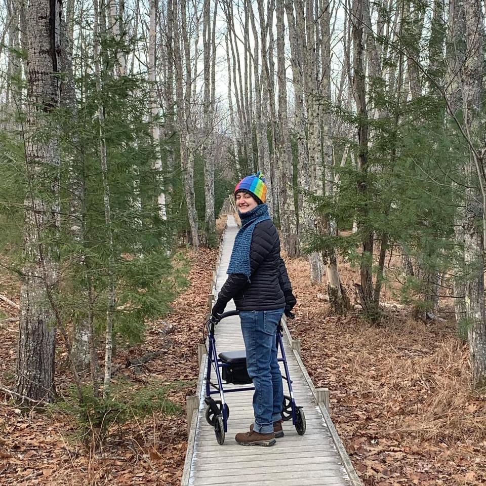 GitinSy's tweet photo. @GaySewerRat @NoaMaxwell_ I’m 23 &amp; I use a rollator! I know what you mean, it feels like people are used to seeing all ages in a wheelchair, and people don’t really notice a cane. But a walker is big and needs its own space and isn’t attached to you like a 🦽. Also where’s the walker emoji?? https://t.co/35KwukX00G