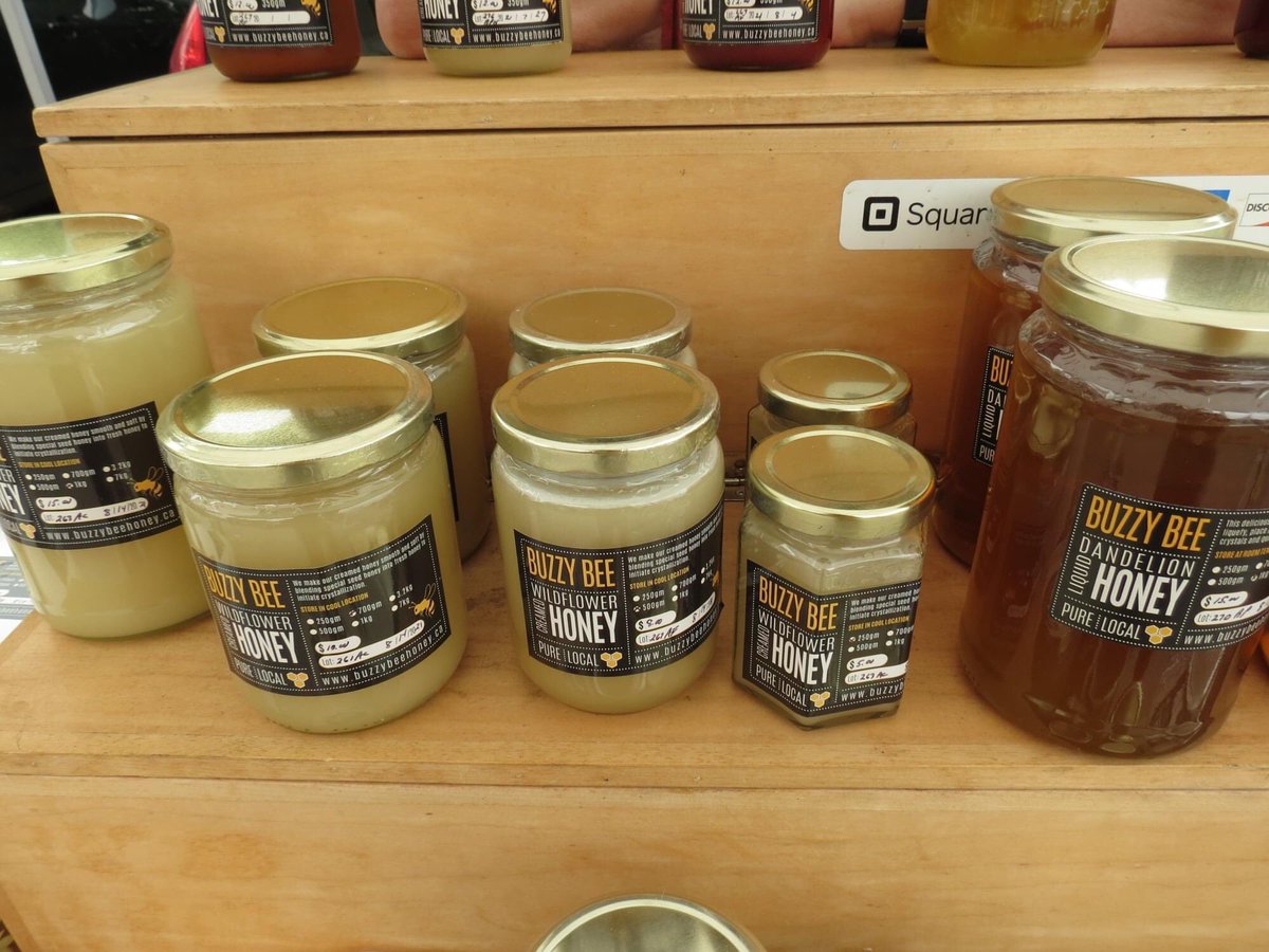 Vendor feature: Buzzy Bee Honey Calgary. Buzzy Bee Honey is a Calgary Apiary producing a very limited amount of high quality natural honey and honey products. Their products include creamed, raw, and liquid wildflower honey, comb honey, liquid dandelion honey, and flavoured honey