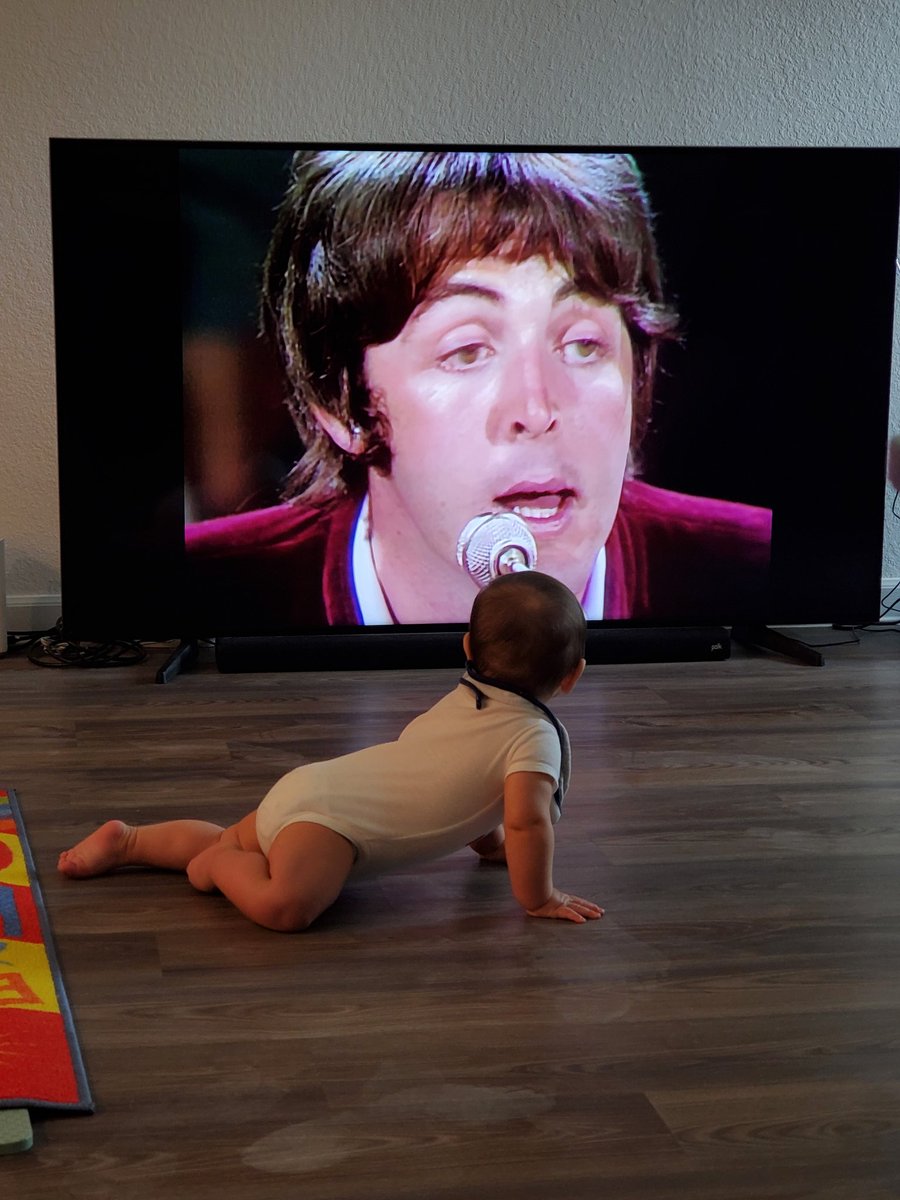 billtx's tweet image. Seems we have a new fan of @thebeatles in the house.