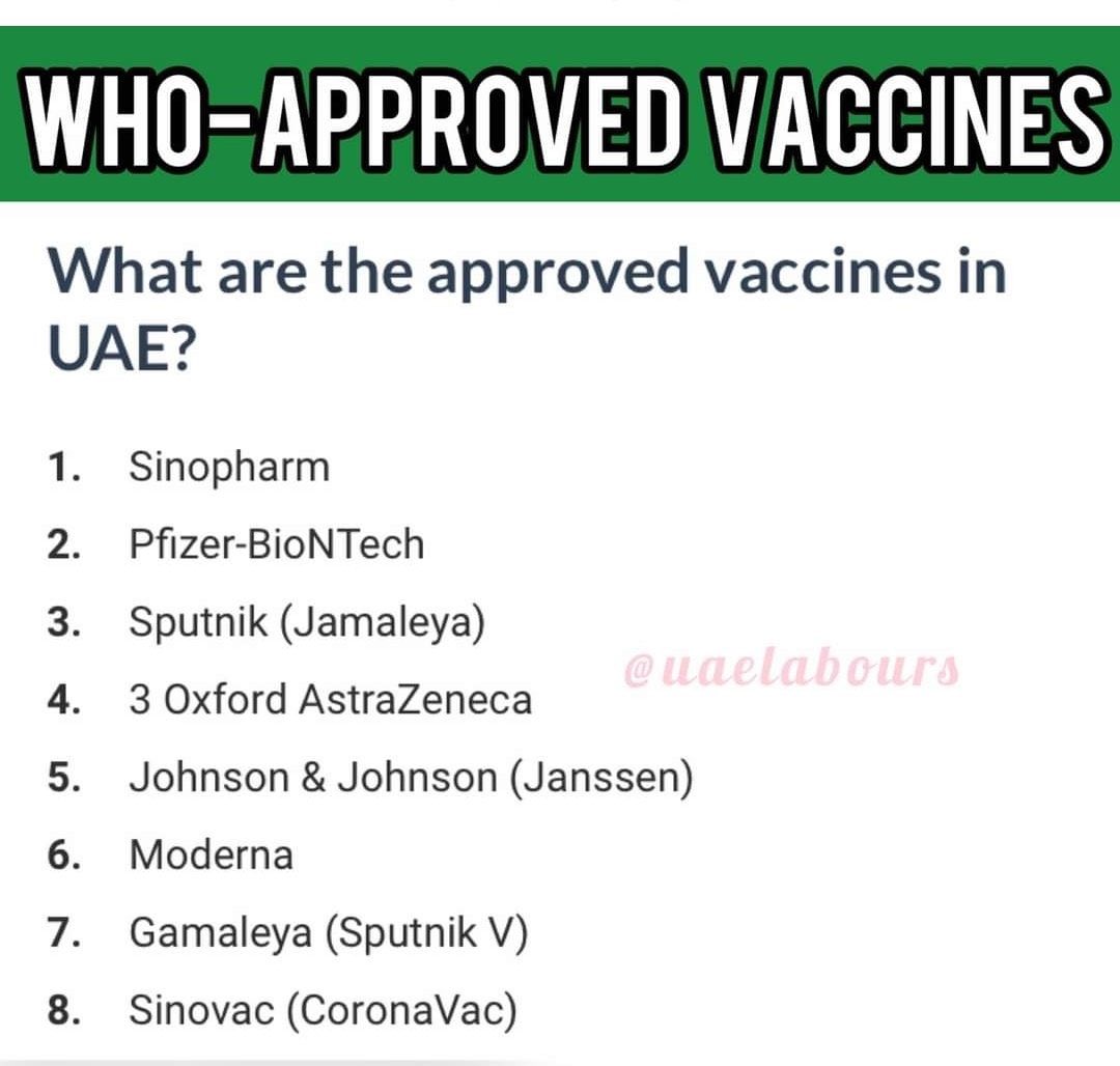 Can someone clarify which vaccines are approved for UAE travel for visit visa holders starting the 30th? Sputnik is accepted in the UAE but not WHO approved @uaeembassyisb @NCEMAUAE @GDRFADUBAI @EmiratesSupport @khaleejtimes @GulfNewsTabloid #UAE #Uaetravel #uaevisitvisa