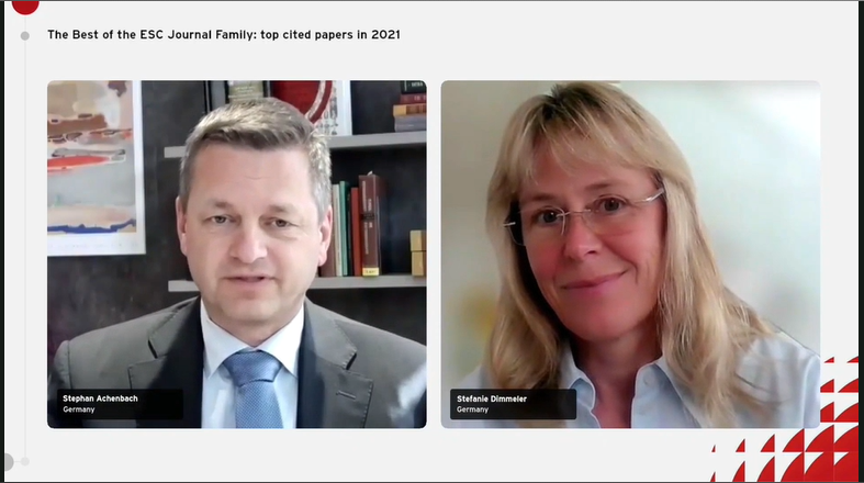 SilCastelletti's tweet photo. #ESCCongress Now on Channel 11 the 2021 Best papers of the @ESC_Journals Family with @Steph_Achenbach - Stefanie Dimmeler - Pascal Vranckx - @CVR_TomaszGuzik @GeraldMaurer
#EHJ #EHJOpen #EHJCVI #EHJCVR #EHJACC
@EACVIPresident @ACVCPresident @CarolRemme https://t.co/7gJxHe2Fgk