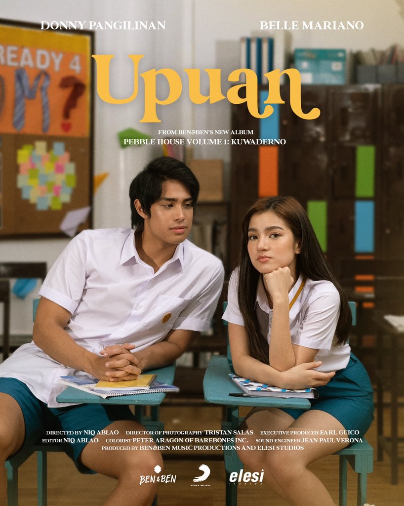 BubbliesUnite's tweet photo. Upuan Music Video of Ben &amp; Ben starring Donny Pangilinan and Belle Mariano is now out!💛💙

Congratulations DonBelle!

🖇️: https://t.co/eT7mffotnd

DONBELLExBEN UPUANstoppable

#BenAndBenxDonBelle
#WelcomeToPebblesHouse https://t.co/NCVsiS5qRa