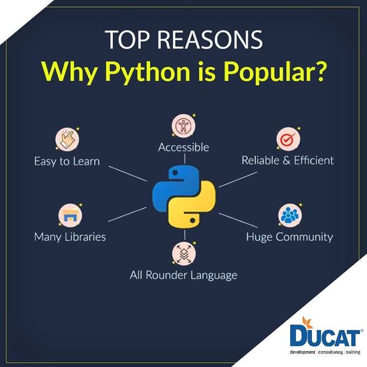 Top Reason Why Python is Popular??

#python #programming #coding #programmer #technology #pythonsofinstagram #developer #website #code #snake #webdeveloper #javatraining #ducat
