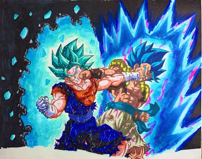 究極合体vs最強融合
両者合体解除までタイムリミット
残り1分‼️
#模写  #ドラゴンボール
#イラスト 