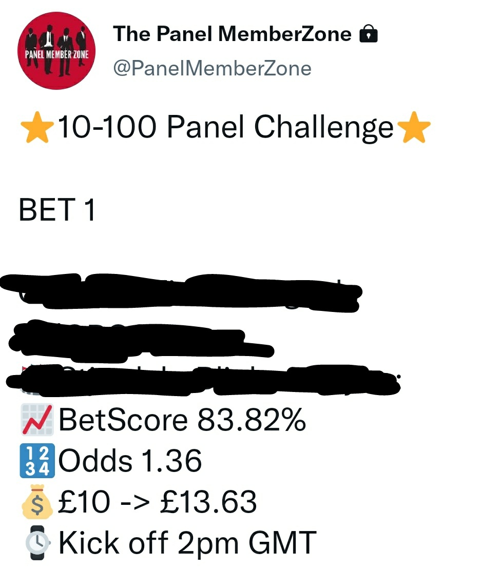 gamblingpanel's tweet photo. Hello Panellers
🚨Remember all our tips are in #MemberZone on Sundays🚨

We're kicking off a £10-£100 challenge today and there's still time to join us. See the pin 📌 to sign up https://t.co/MQuFbSEqNW
