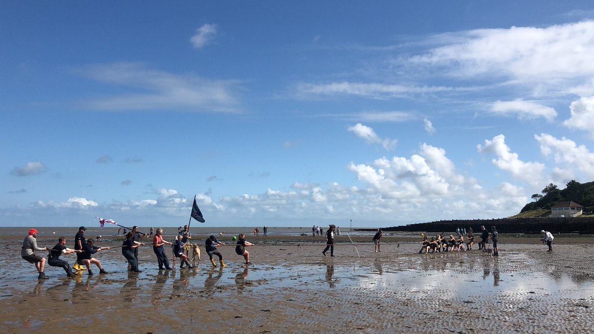 Beautiful blue skies at the Mud Tug!