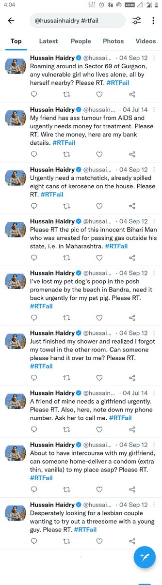 KungfuPasmanda's tweet photo. @OddieBirdie @TausifRunning You should check out his RTFAIL tweets over a period of two three years.

Sexist, homophobic, vile and what not. 

I just hope he doesn't believe that using a particular hashtag gives him license to be a bigot. https://t.co/JS6dypLuO5