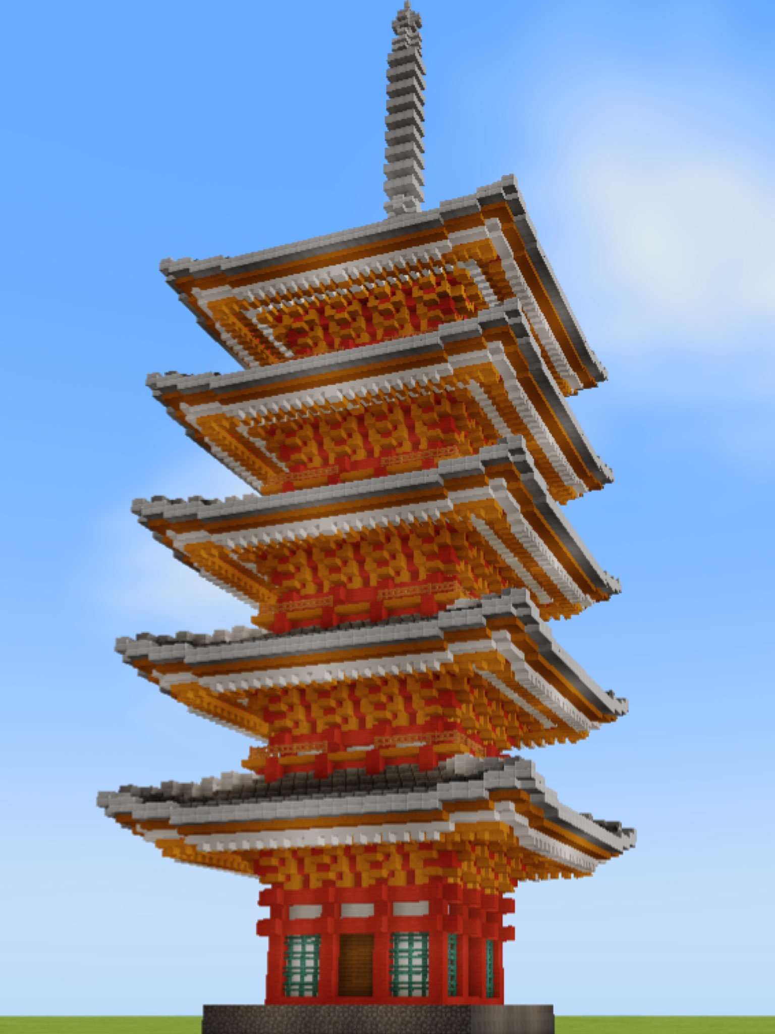 Twitter 上的 宝条みちる Minecraft Rt Anesta 赤い五重塔作りました Minecraft バニラ建築学部 Minecraft建築コミュ 和風建築 T Co Pngtp2lbta Twitter