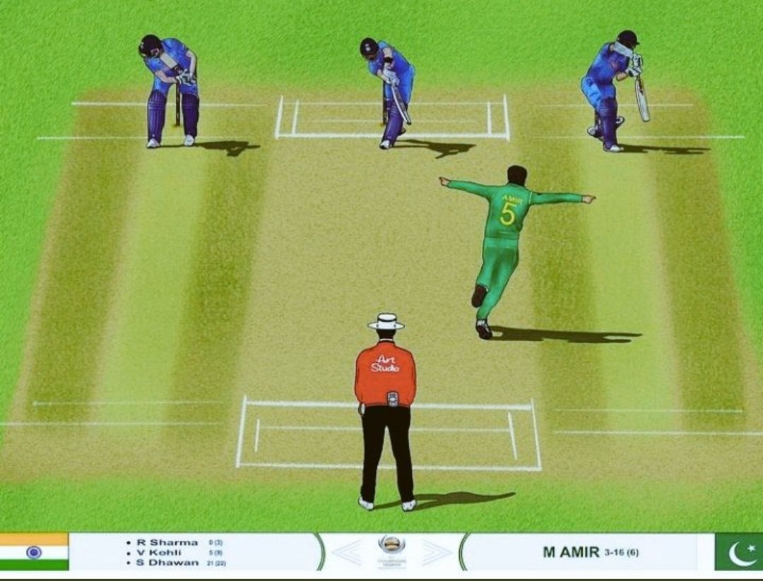 mansoorabbas's tweet photo. No matter how much cricket i watch from here on, i can never ever forget this spell. #ICC #iccworld #PakvsInd https://t.co/77WW0bJVTa