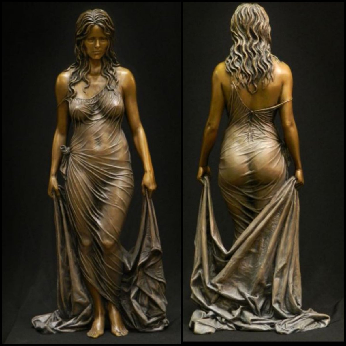 Good morning to all! BENJAMIN VICTOR #art #sculpture One of the most important sculptors in the United States, he has two sculptures in the National Statuary Hall, United States Capitol, the most important in the country. Veiled female sculpture made of bronze. @Rodofredo2