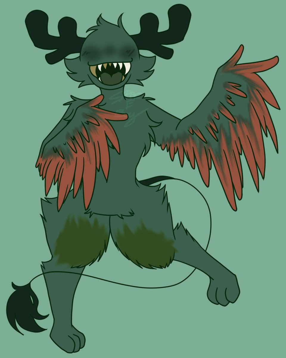 spac_e_b0y's tweet photo. HEEHEE funnie cryptid creachur for today #artistsontwitter #cryptidoc https://t.co/7Q8jldYrhu