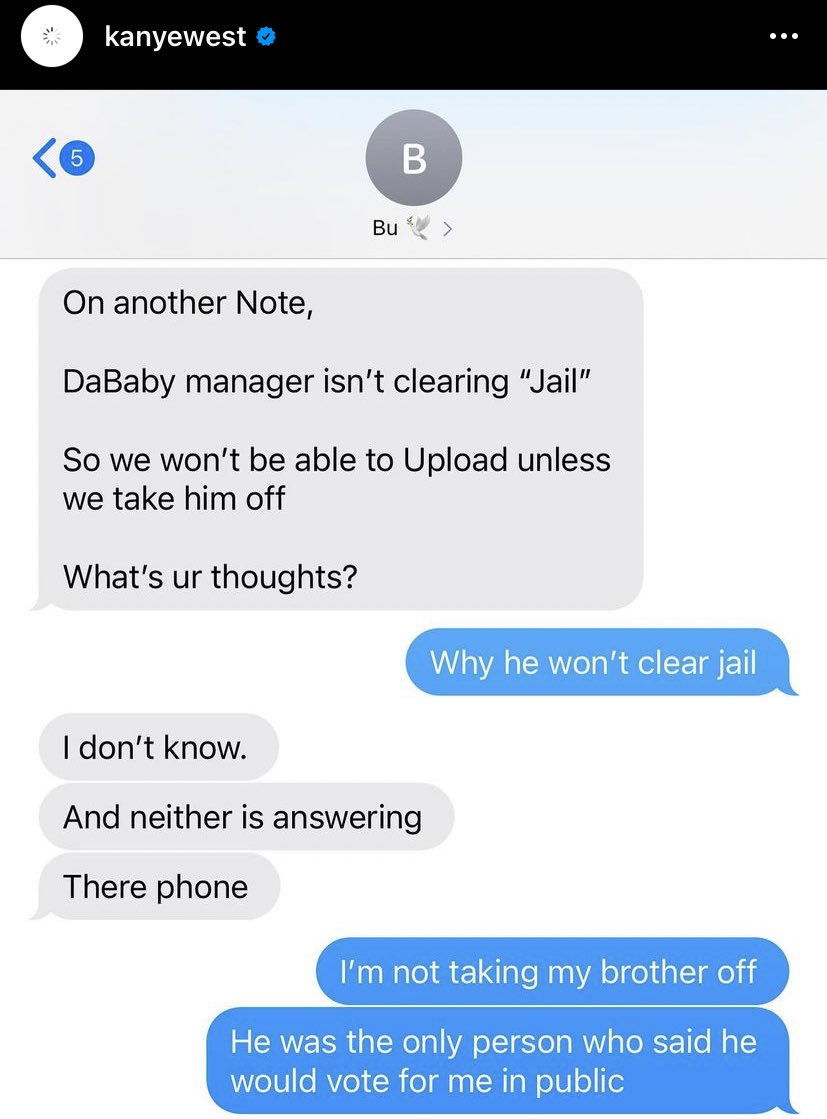DatPiff's tweet photo. Kanye West’s manager says DaBaby’s manager won’t clear his verse for DONDA. https://t.co/ZieWkXZK3b