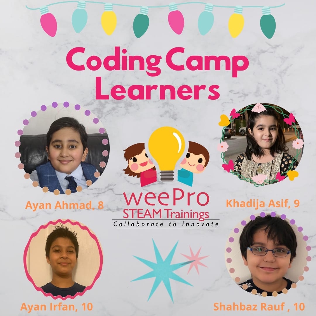 coding_weepro's tweet photo. Meet our Coding Camp Learners in a live session. Mark your calendar #Sunday #6pmPKT join on FB live event: https://t.co/hdsvwbJwsw
#codingcamp #bootcamp #girlswhocode #girlsinstem #STEMeducation #scratch #gamedevelopment #gamesinscratch #codingisfun #sciencecamp #weekendcamp https://t.co/izBWbt0rc2