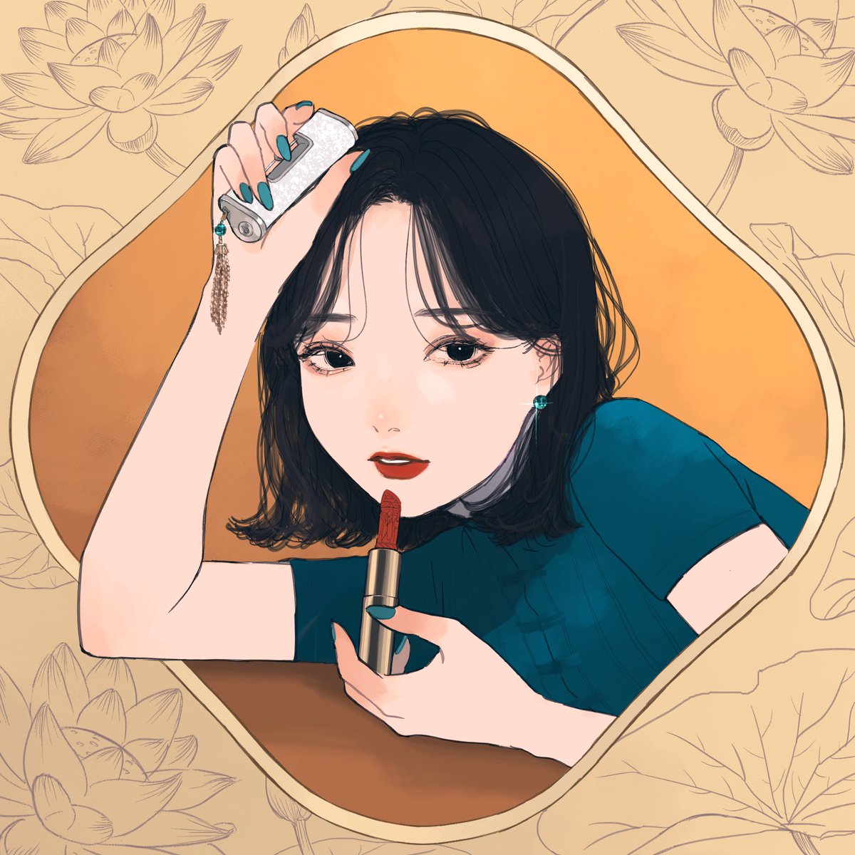 凪 花西子 同心錠口紅 のイラストを描かせていただきました 中国の恋の縁起物である 同心錠 がモチーフになったリップケースは本物の錠の職人が作っているそうです リップの彫刻も美しく 芸術品のようです T Co Ylwbsv9t9u Florasisjp