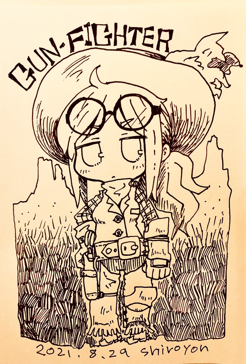 なにか適当な設定の創作ファンタジーです。
ガンファイター♀
#リハビリ絵 