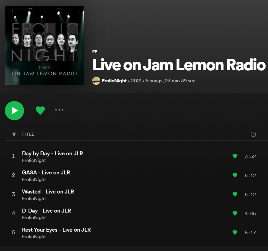 jamlemonrecords's tweet photo. Another fresh release from Jam Lemon Records' very own! Stream FrolicNight's awesome first Live EP! Don't forget to save, share, and add to playlist! https://t.co/ko86iBR9y6

#jamlemonrecords #bringbackthesound https://t.co/Hk5f4MnS3p