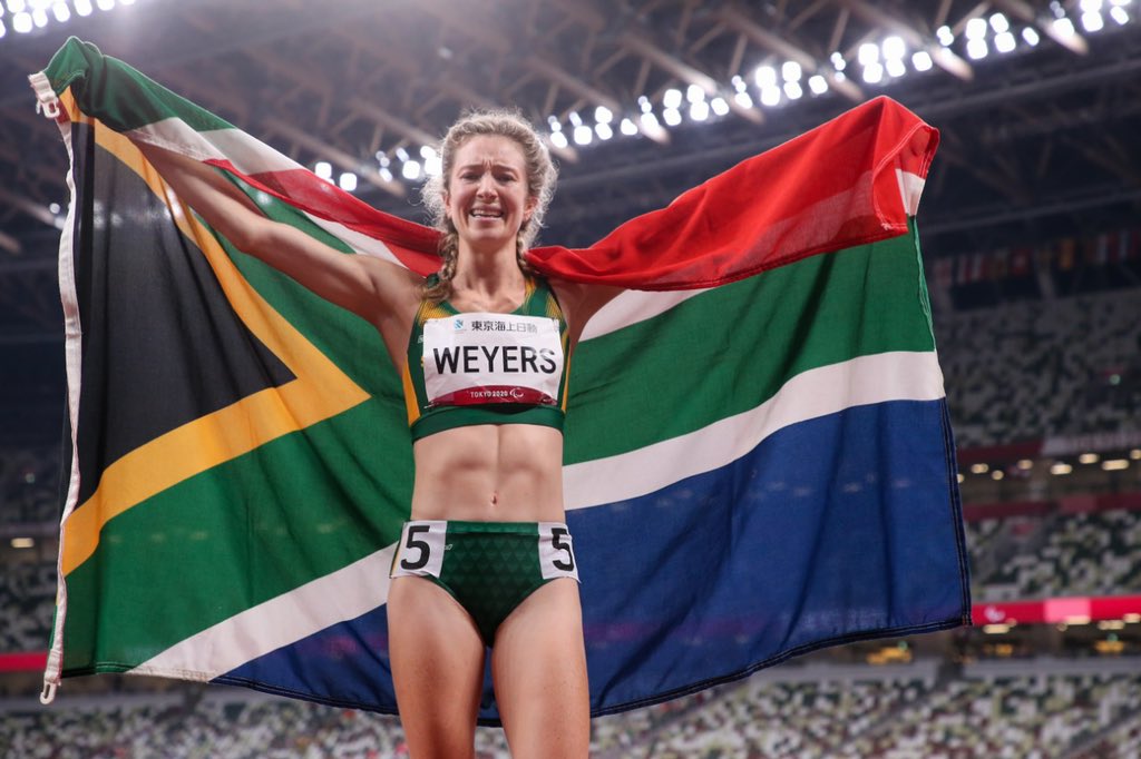 Facts_RSA's tweet photo. Anrune Weyers has won Team South Africa’s first medal of the Tokyo 2020 Paralympics with victory in the women’s 400m (T47) final. She won the gold medal in a time of 56.05sec. (28 Aug) 
(https://t.co/BE4pn5RzwK)

#factssouthafrica #SouthAfrica #anruneweyers #Tokyo2020Olympics https://t.co/NS1vW0ENIj