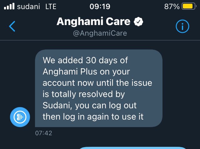 mohamedhassansd's tweet photo. Best customer care account thank you @AnghamiCare https://t.co/ikcGXtLj3M